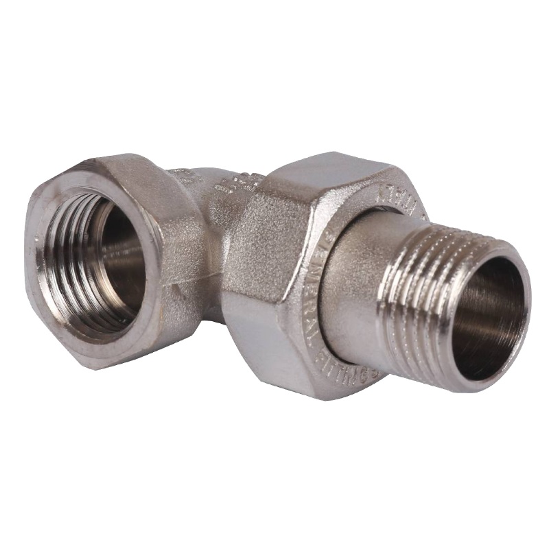 Американка угловая Stout SFT-0057-000012 ВН, 1/2", уплотнение под гайкой o-ring кольцо, никелированное в Александрове