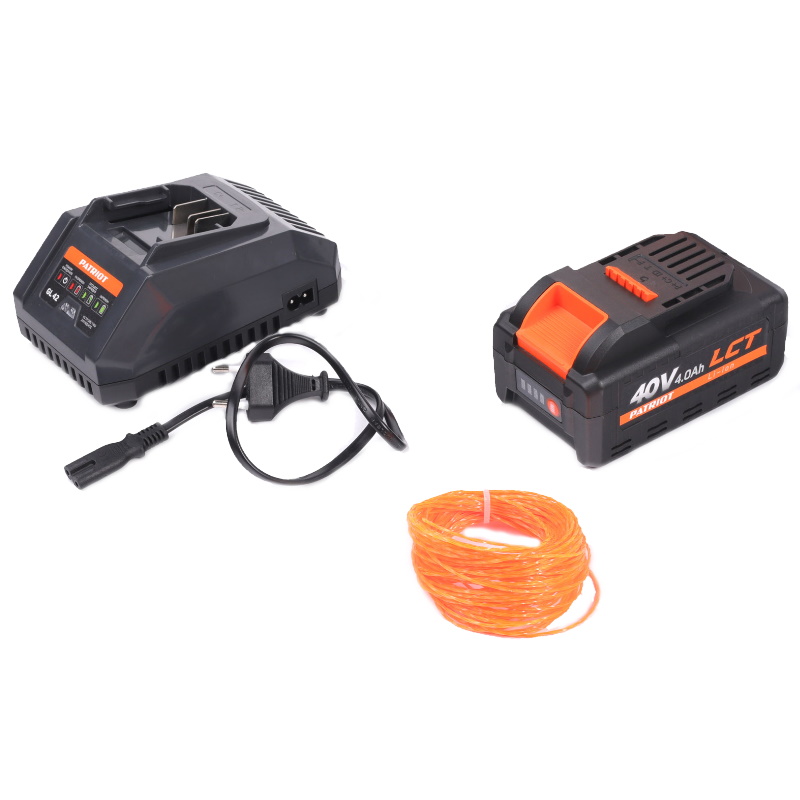 Триммер аккумуляторный Patriot TR4024XL 250204024, 40 B платформа LCT, ширина кош. 30см, леска, один АКБ (4,0А*ч) и ЗУ в Туле