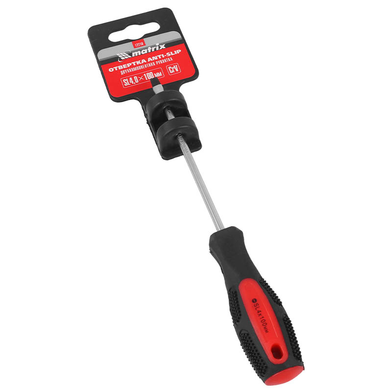 Отвертка Matrix Anti-Slip 12210, SL4x100 мм в Ярославле