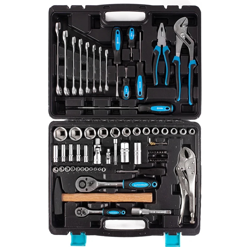 Набор инструментов Autovirazh AV-212072, 1/2" 1/4"DR, CrV, 72 предмета в Твери