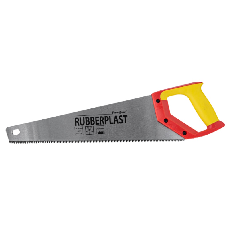 Ножовка по дереву РемоКолор RUBBER PLAST 42-3-640, 400 мм, шаг 3,5 мм/ 7-8TPI, 3D-заточка