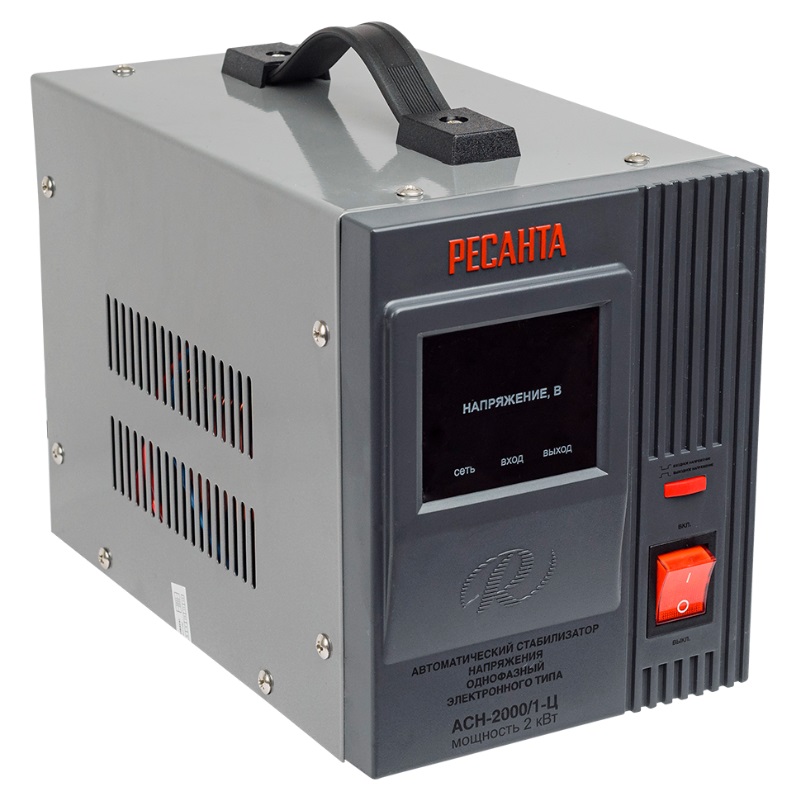 Однофазный стабилизатор напряжения Ресанта ACH 2000/1-Ц 63/6/4 (выравнивает диапазон 140-260 вольт, ) в Ярославле