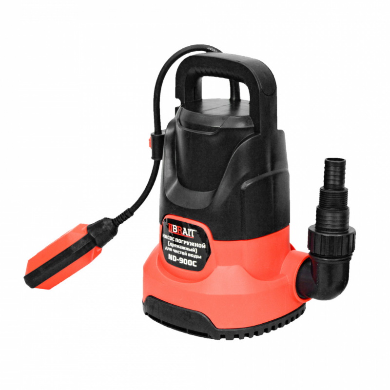 Насос дренажный погружной Brait ND-900C 23.01.159.077, 225л/м, 900Вт, 5 мм, максимальный напор 9,5м в Муроме