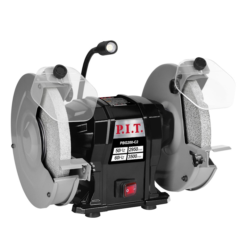 Станок точильный электрический PIT PBG200-C2 500Вт 2950обмин 200х127х20200х32х20мм LED пз 6505₽