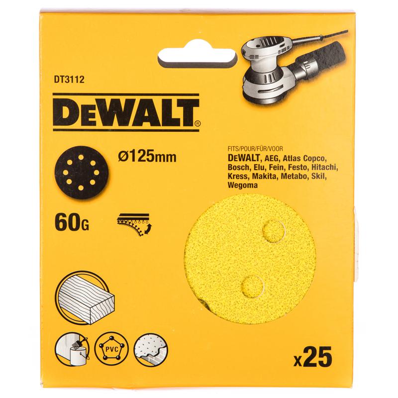Шлифовальный круг DeWalt DT 3112 (125 мм, Р60, крепление на липучке) в Костроме