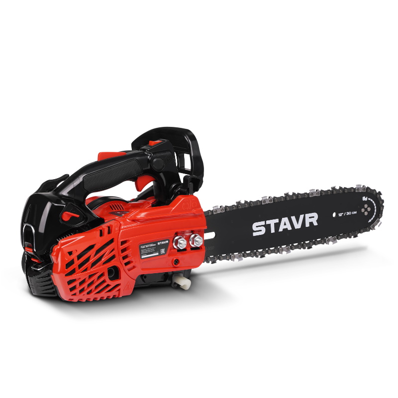 Пила цепная бензиновая Stavr ПЦБ-30/1250М 9070100186, 25.4 см³, шина 30 см (12"), 1.25 кВт/1.4л.с, 12 м/с, цепь 3/8”/0.050”/45, оснастка в Кинешме