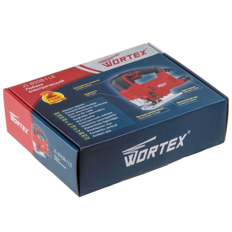 Лобзик электрический Wortex JS 8008-1 LE 0325116, в коробке, 810 Вт, 0-2900 ход/мин, пропил до 80 мм