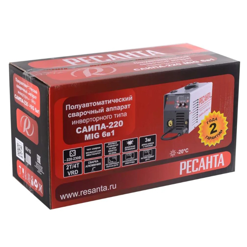 Сварочный полуавтомат Ресанта САИПА-220 65/10 в Ярославле