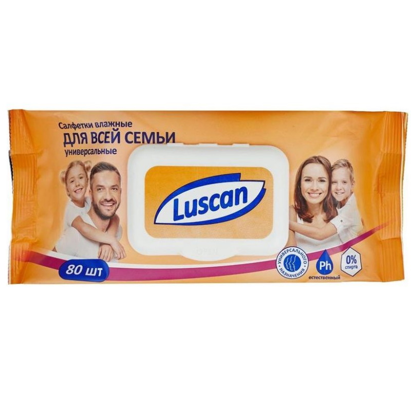 Универсальные влажные салфетки Luscan (80 шт.) в Костроме