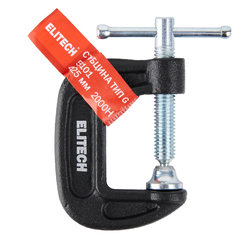 Струбцина Elitech 513101 207218, тип G, 25х20, усилие 200кг в Кинешме