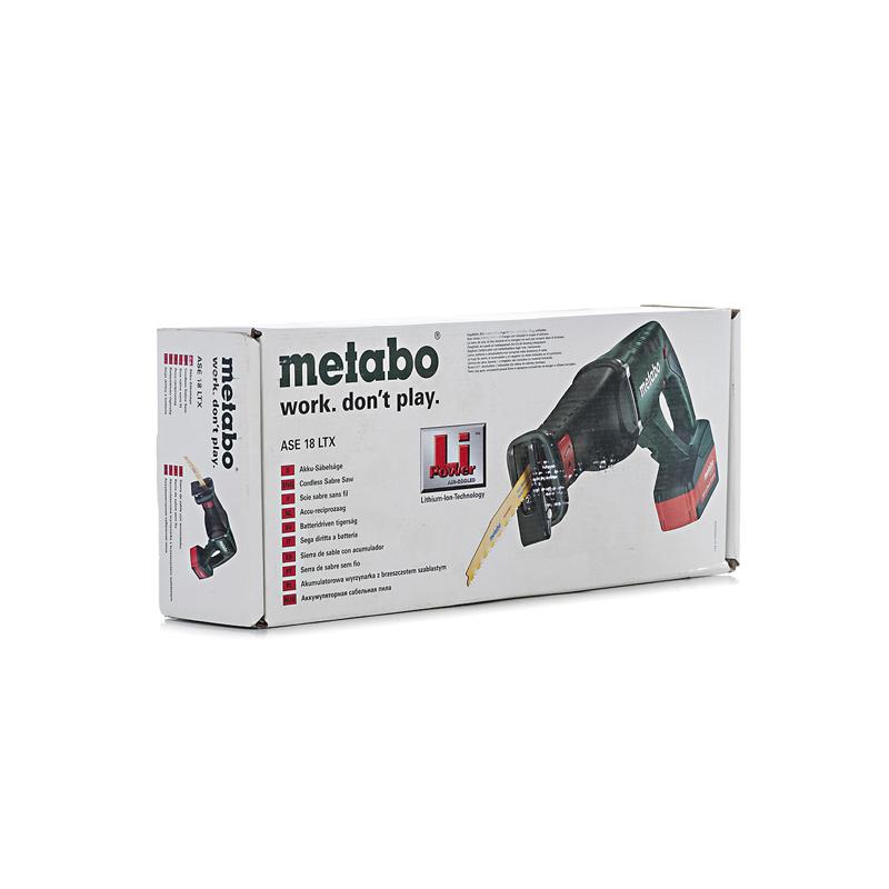 Аккумуляторная сабельная пила Metabo ASE 18 LTX 602269850 (напряжение аккумулятора 18 в, вес 3.1 кг) в Муроме