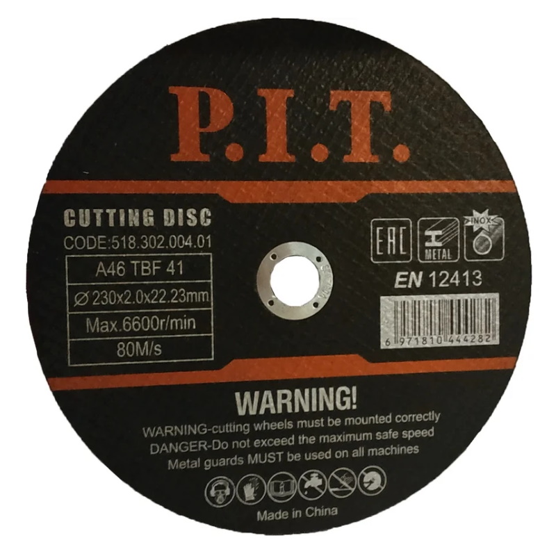 Диск отрезной по металлу PIT 51830200401 диаметр 230 мм толщина 2 мм 10 шт в упаковке 140₽