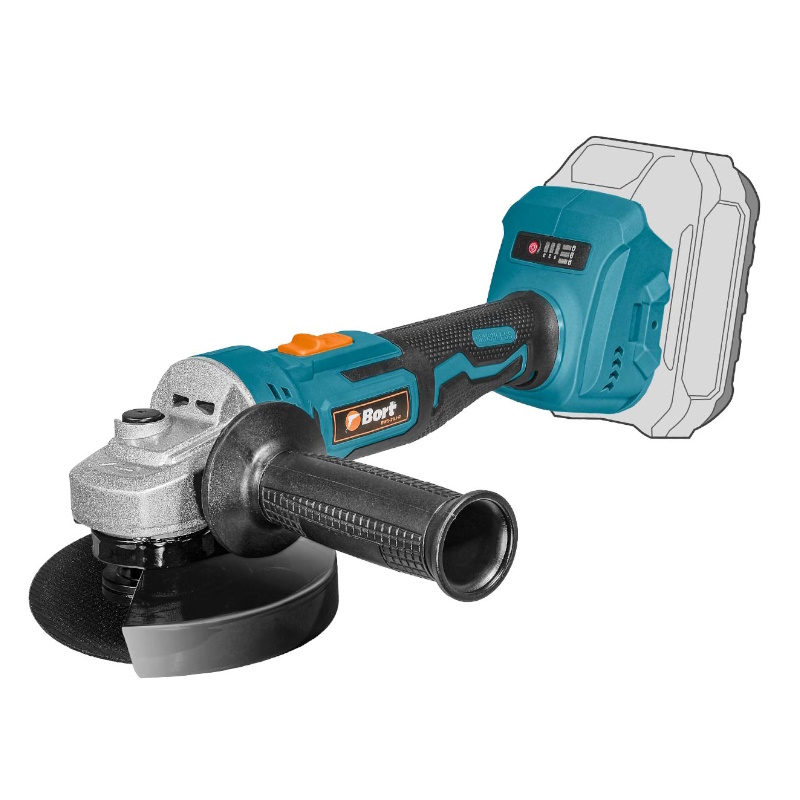Угловая шлифмашина (болгарка) аккумуляторная Bort BWS-21Li-R 125 93413540, 18 В, без АКБ и ЗУ, регулировка оборотов в Кинешме