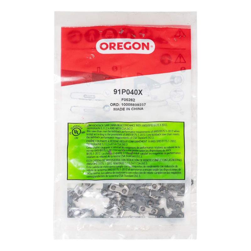 Цепь Oregon 91P040X MBK0030058, 10" (25 см), 40 зв., шаг 3/8", паз 1,3 мм в Твери