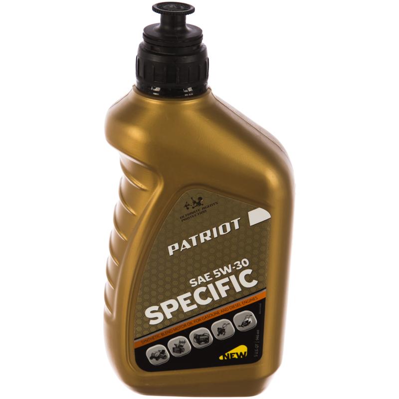 Масло для 4t тактного мотора мотоблока Patriot Specific High-Tech 30594, 0.946 л, вязкость 5W-30 в Муроме