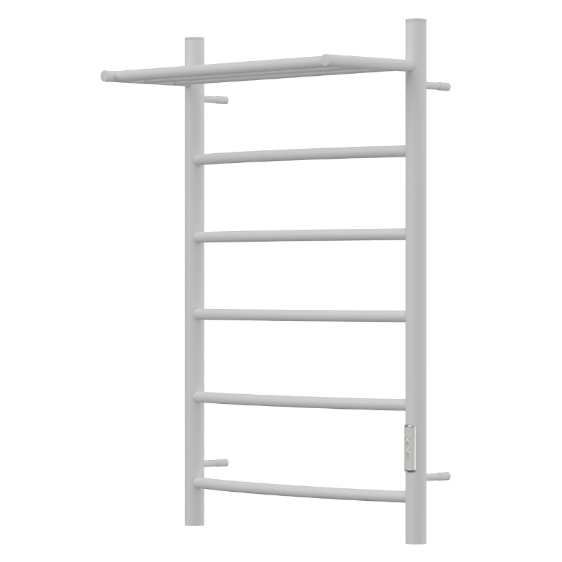Полотенцесушитель электрический Point PN04858PW П5, Афина, 500x800, с полкой, диммер справа, белый в Коврове