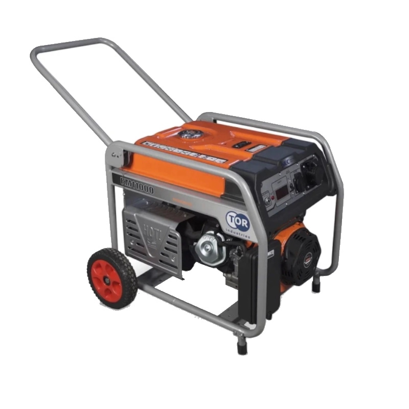 Генератор бензиновый TOR KM13000H 1024230 90 кВт 220 В 26 л с электростартером и колесами 63516₽