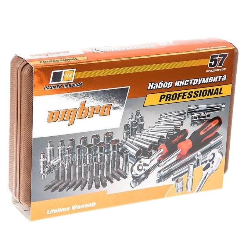 Набор инструментов универсальный Ombra OMT57S, 1/4"DR, 57 предметов в Туле