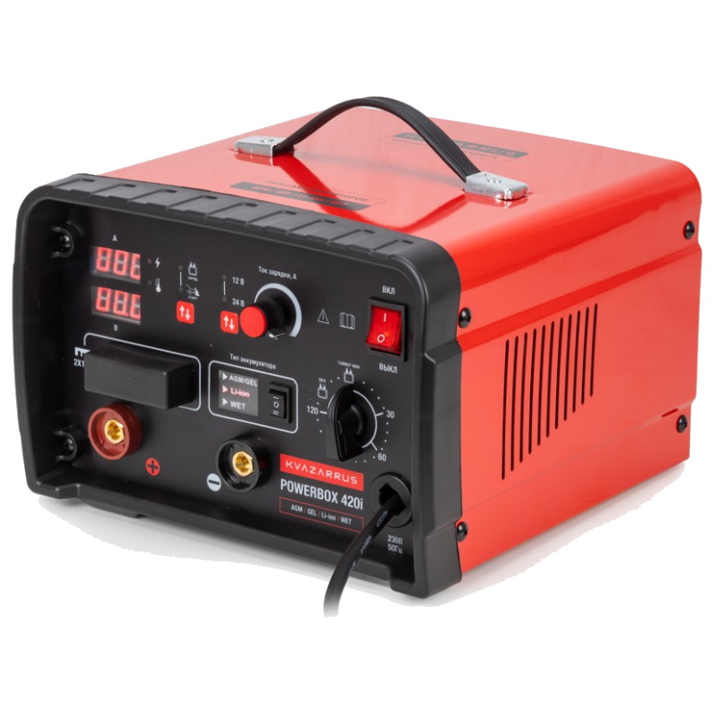 Инверторное пуско-зарядное устройство Kvazarrus PowerBox 420i 8763, таймер, пластиковый кейс в Череповце