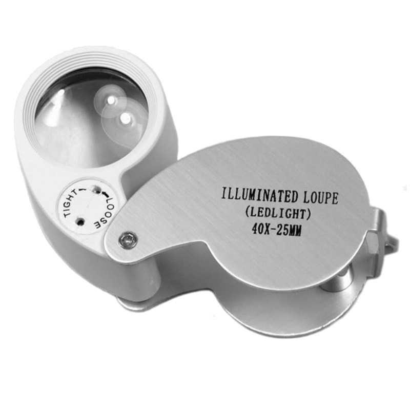 Лупа ювелирная Kromatech MG21011 67349, 40х, 25 мм, с подсветкой (2 LED)  в Костроме