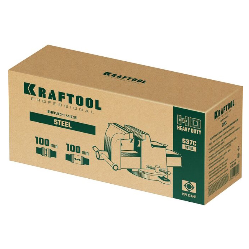 Тиски стальные слесарные Kraftool STEEL 32701-100, 100 мм в Нижнем Новгороде
