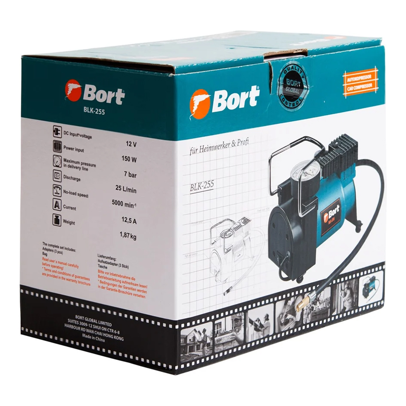Компрессор автомобильный Bort BLK-255 91271105 в Туле