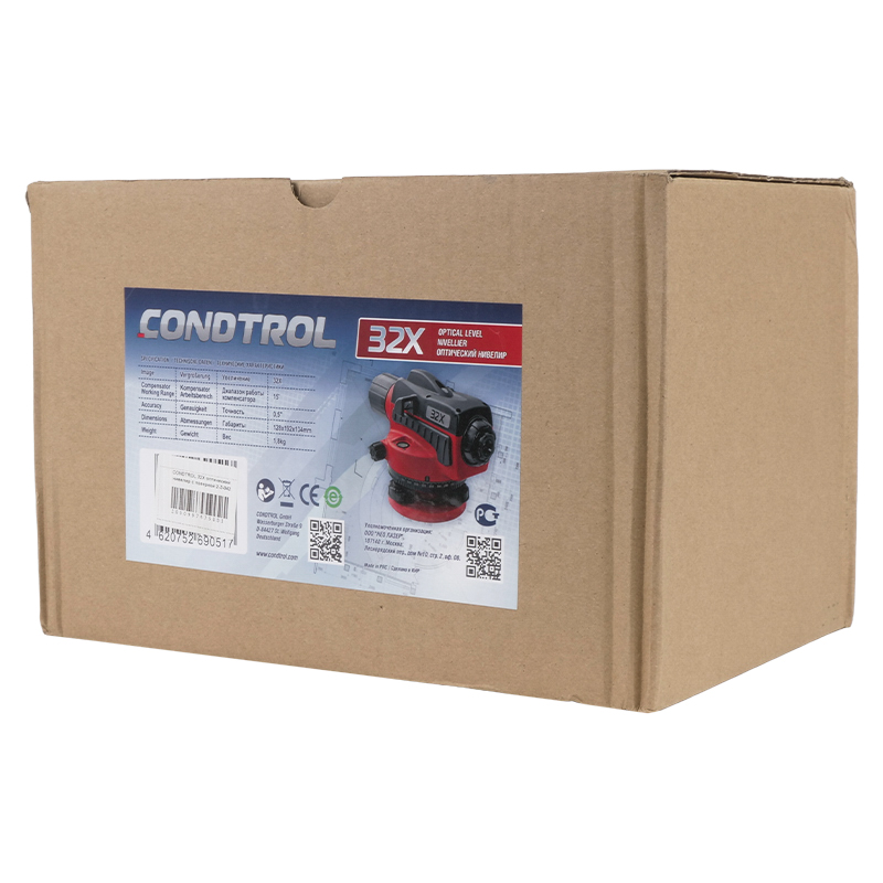 Оптический нивелир Condtrol 32X 2-3-042 (с поверкой, компенсатор ±15', точность 1.5 мм на 1 км двойного хода) в Переславле