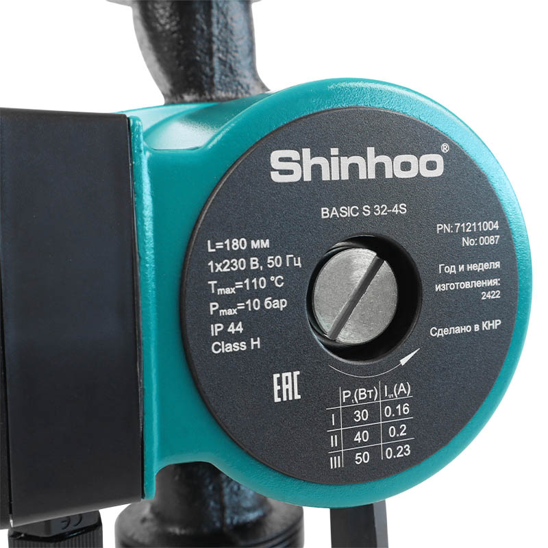 Насос циркуляционный с гайками Shinhoo BASIC S 32-4S 180 в Вологде