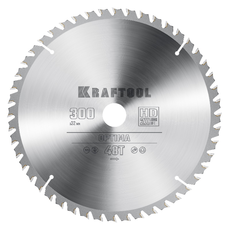 Пильный диск по дереву Kraftool Optima 36951-300-32 300 х 32 мм 48Т 3573₽