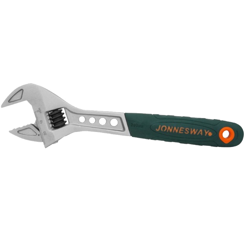 Ключ разводной эргономичный Jonnesway W27AT8 048046, с пластиковой ручкой, 24 мм, 200 мм в Череповце