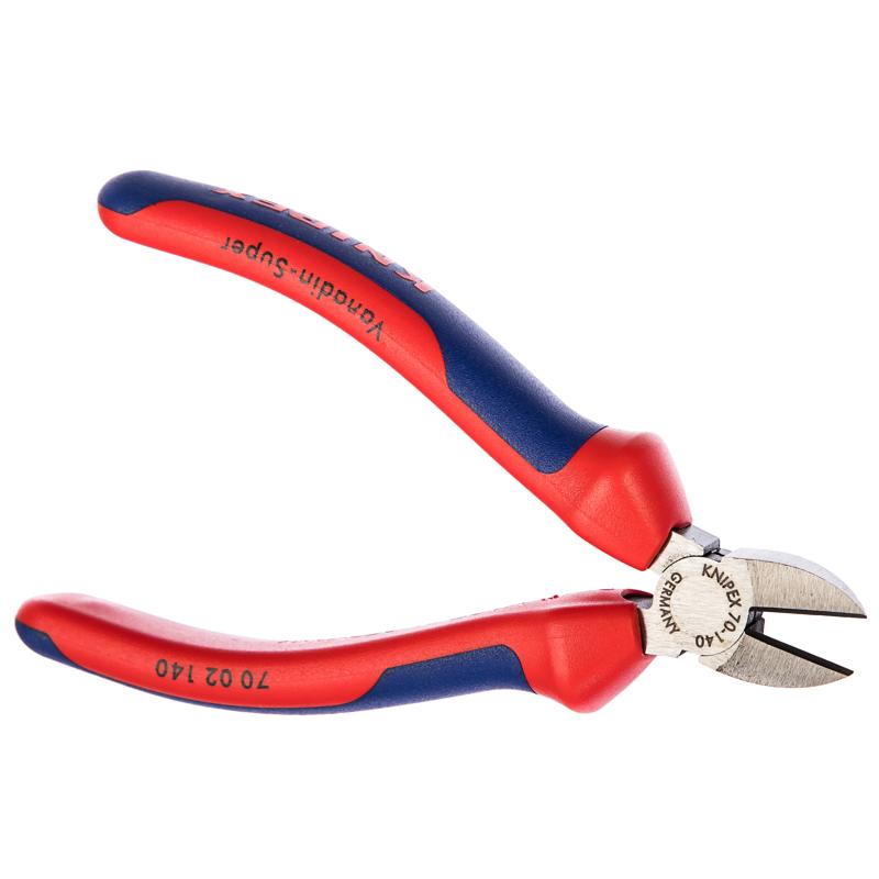 Бокорезы для подрезки кромки Knipex KN-7002140 (диагональный тип губок, 140 мм, комбинированные ручки)