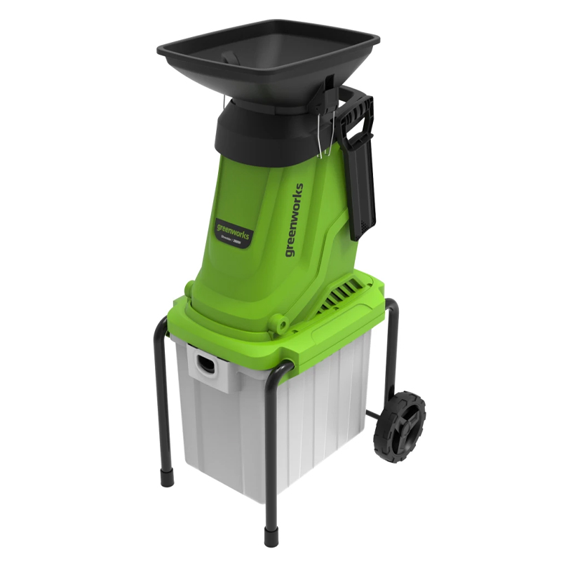 Измельчитель садовый электрический Greenworks 2208007, с контейнером в Костроме