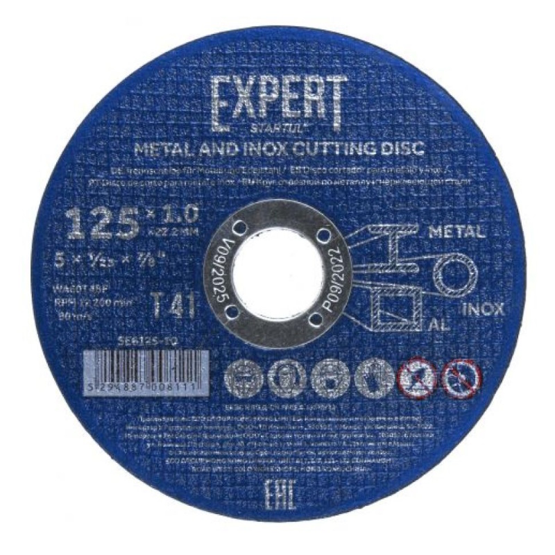 Круг отрезной Startul EXPERT SE8125-10, 125х1.0x22.2 мм, для металла и нержавеющей стали