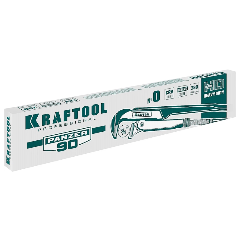 Трубный ключ с прямыми губками Kraftool PANZER-90  2734-05, №0, 3/4", 280 мм в Угличе