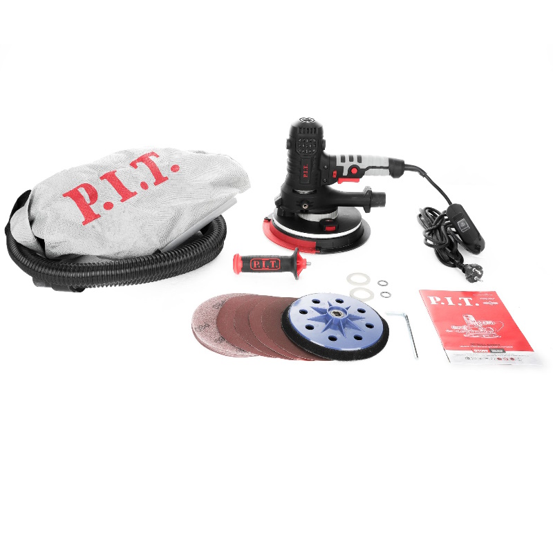 Шлифмашина для стен и потолков электрическая PIT PWG180-C 810 Вт 180мм 900-2100 обмин 2 рукоятки