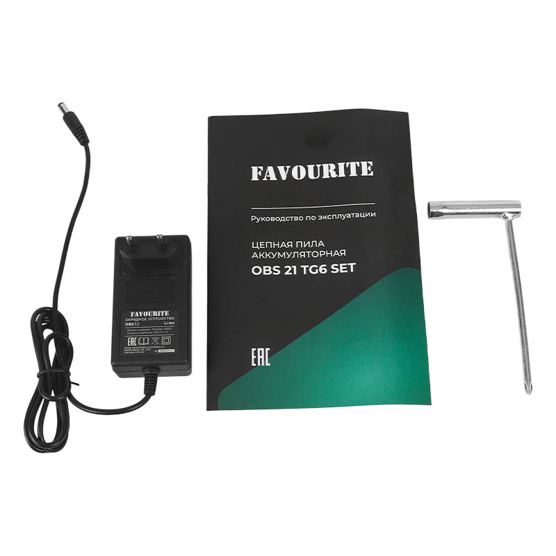 Цепная пила аккумуляторная 21В Favourite OBS 21 TG6 SET 150042216 (для работы одной рукой, кейс, 2ач) в Вологде