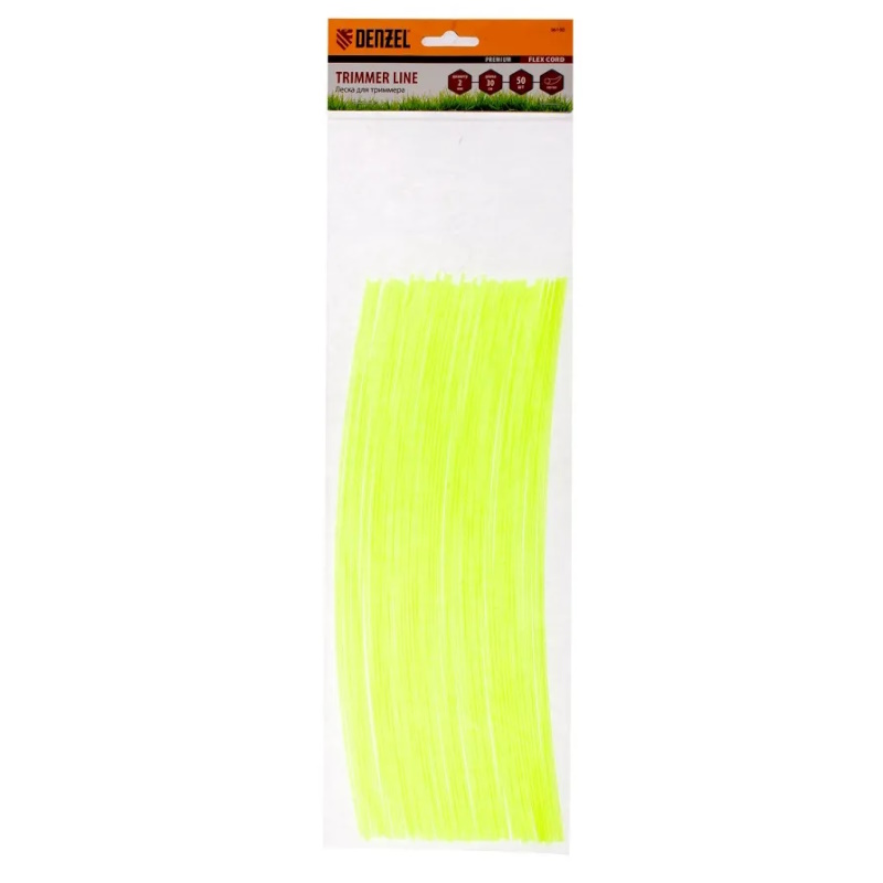 Леска для триммера Denzel FLEX CORD 96100, круглая, нарезанная, 2мм х 30 см, 50 шт.  в Муроме