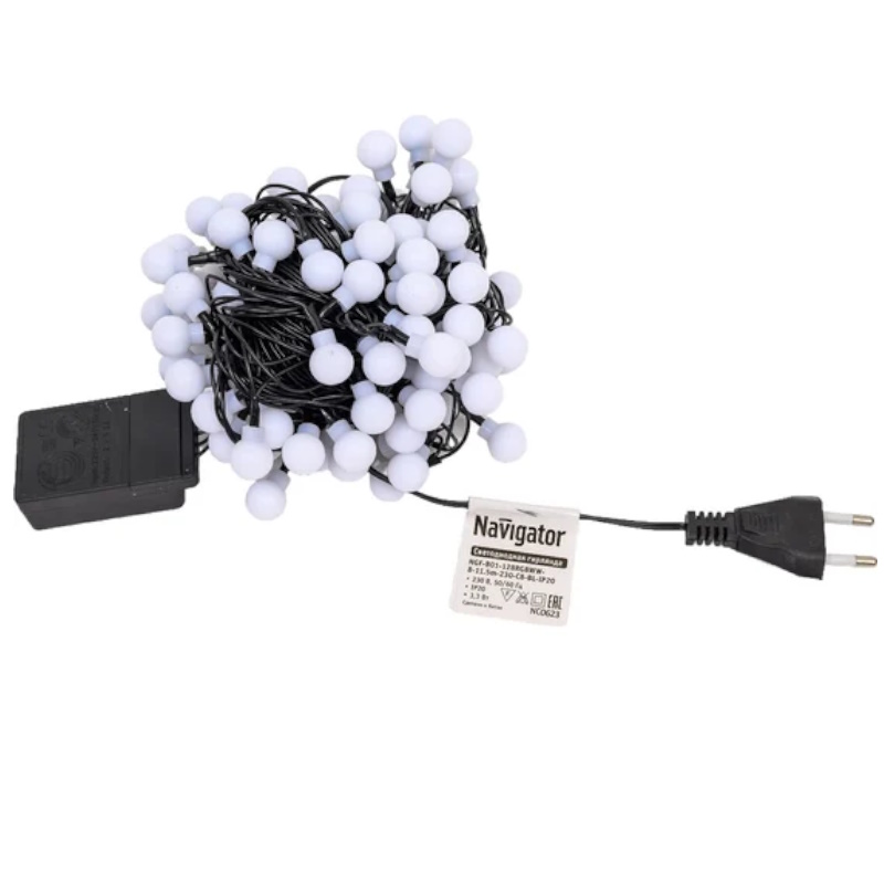 Гирлянда светодиодная Navigator NGF-B01-128RGBWW-8-11.5m-230-C8-BL-IP20 61836 1241559 в Кинешме