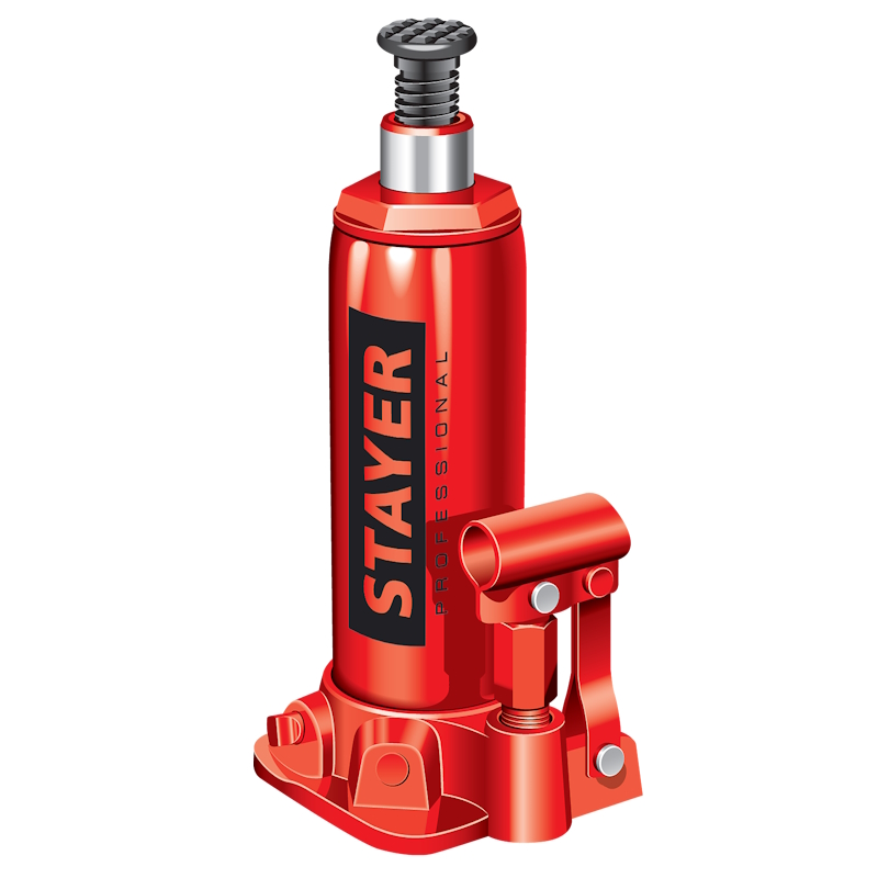 Домкрат бутылочный гидравлический Stayer Professional RED FORCE 43160-8, 8 т, 230 - 457 мм  в Коврове