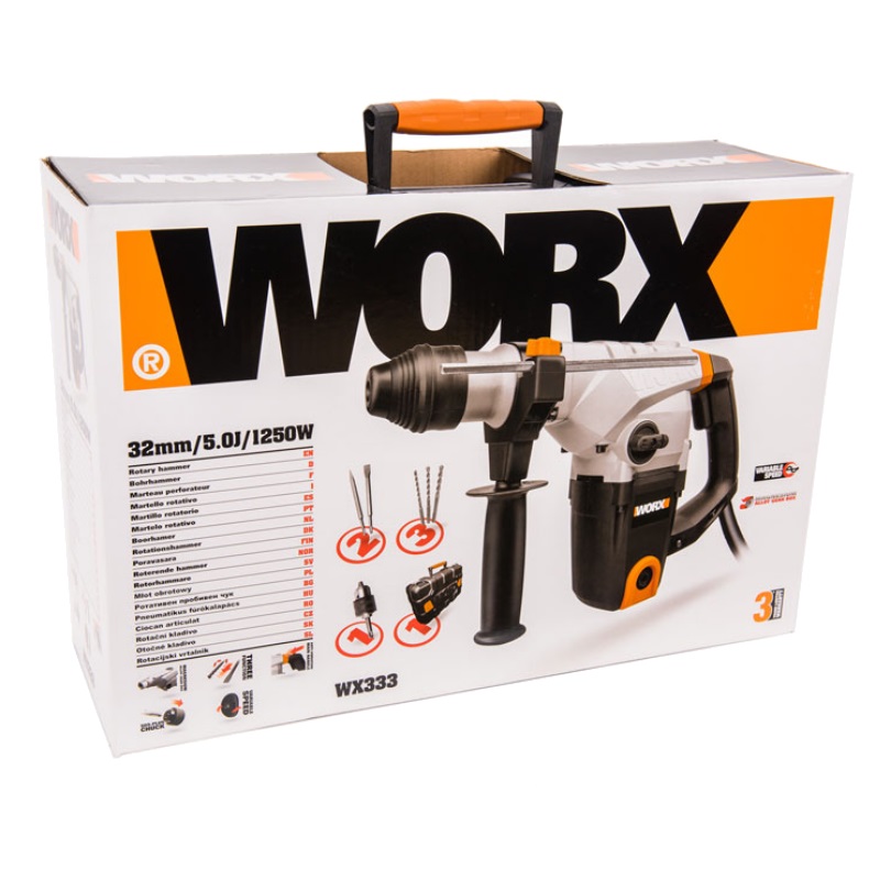 Перфоратор Worx WX333  в кейсе, с защитной муфтой, с виброзащитой в Вологде