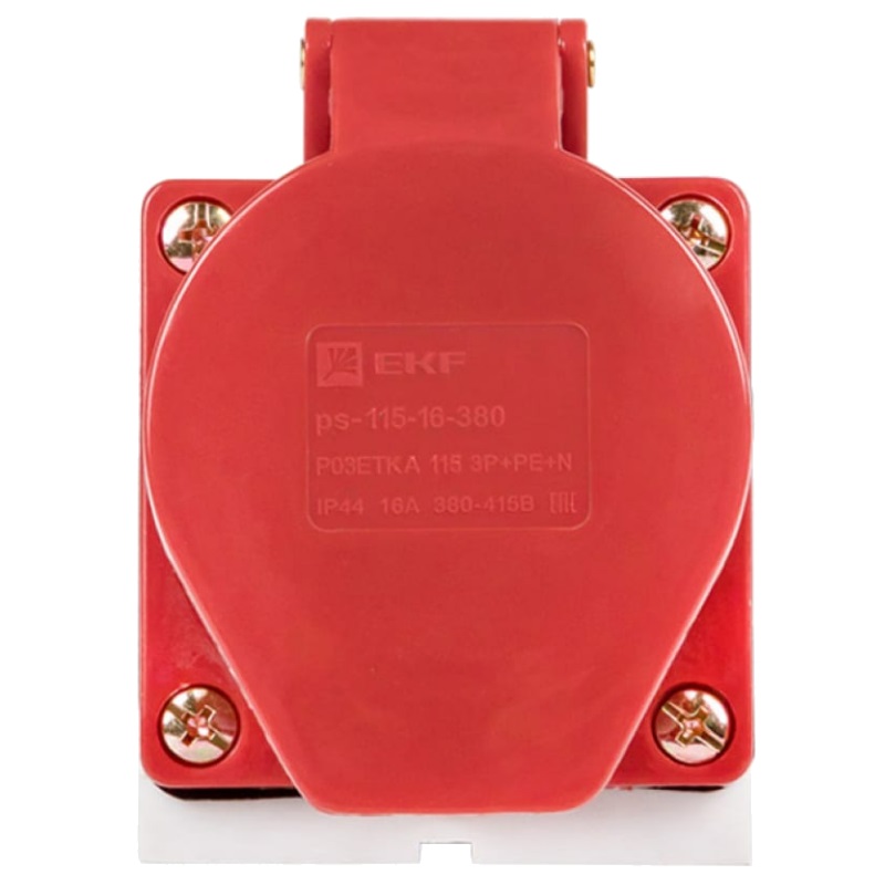 Розетка наружной установки EKF PROxima 115 (16 А, 3P+PE+N, 380 В, IP44) PS-115-16-380 в Костроме