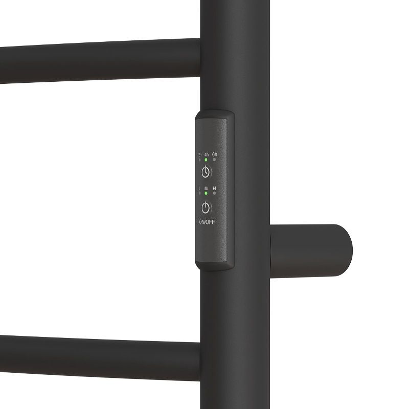 Полотенцесушитель электрический Point PN04848PB П5, Афина, 400x800, с полкой, черный в Угличе