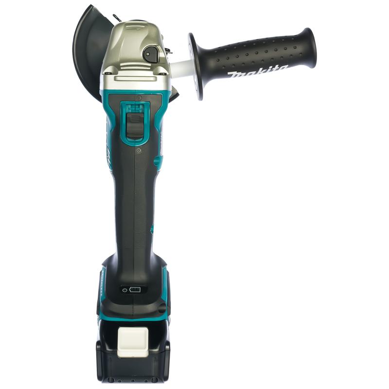 Угловая шлифмашина (болгарка) аккумуляторная Makita DGA504RME, 125 мм, 18 В, плавный пуск, в кейсе