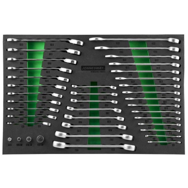 Набор гаечных ключей и адаптеров Jonnesway W60246139SV W106246139SV 049277 в EVA ложементе 560х400мм 39шт 42016₽