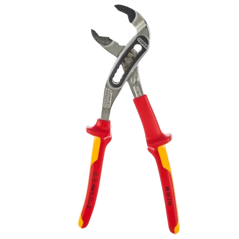 Клещи переставные Knipex Alligator KN-8806250, VDE, зев 50 мм, длина 250 мм, хром, двухкомпонентные диэлектрические ручки в Рыбинске