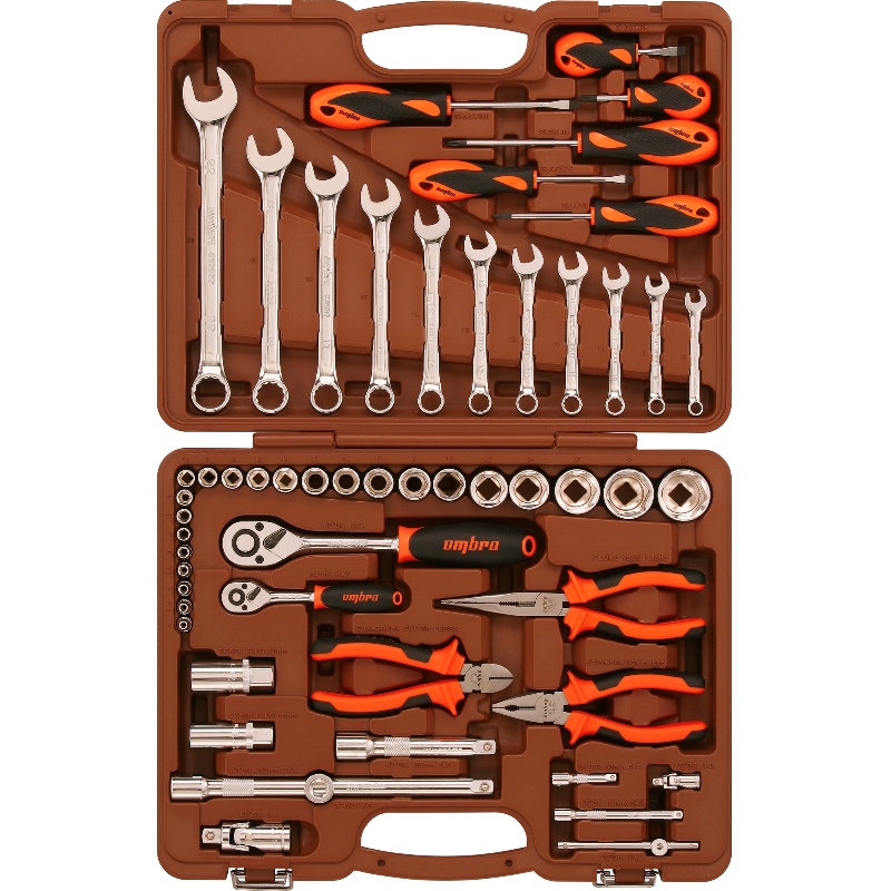 Набор инструмента универсальный Ombra OMT55S, 1/4", 1/2"DR, 55 предметов в Иваново