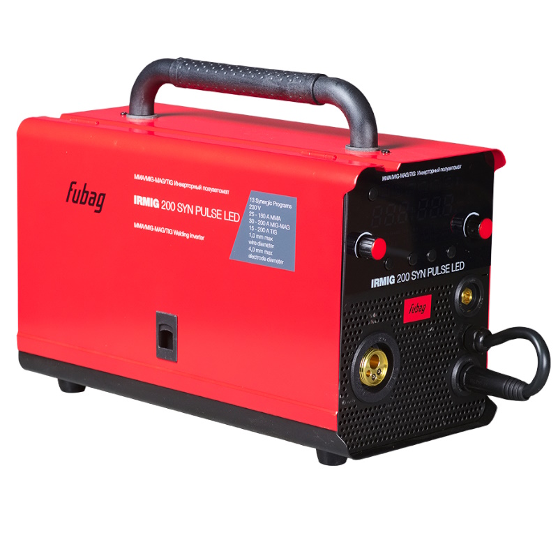 Сварочный полуавтомат инвертор Fubag IRMIG 200 SYN PULSE LED горелка 250А в комплекте