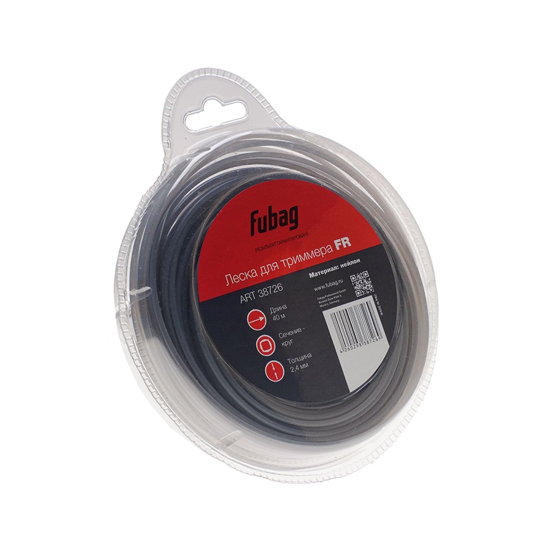 Триммерная леска Fubag FR 38726, 2,4 мм x 40 м в Муроме