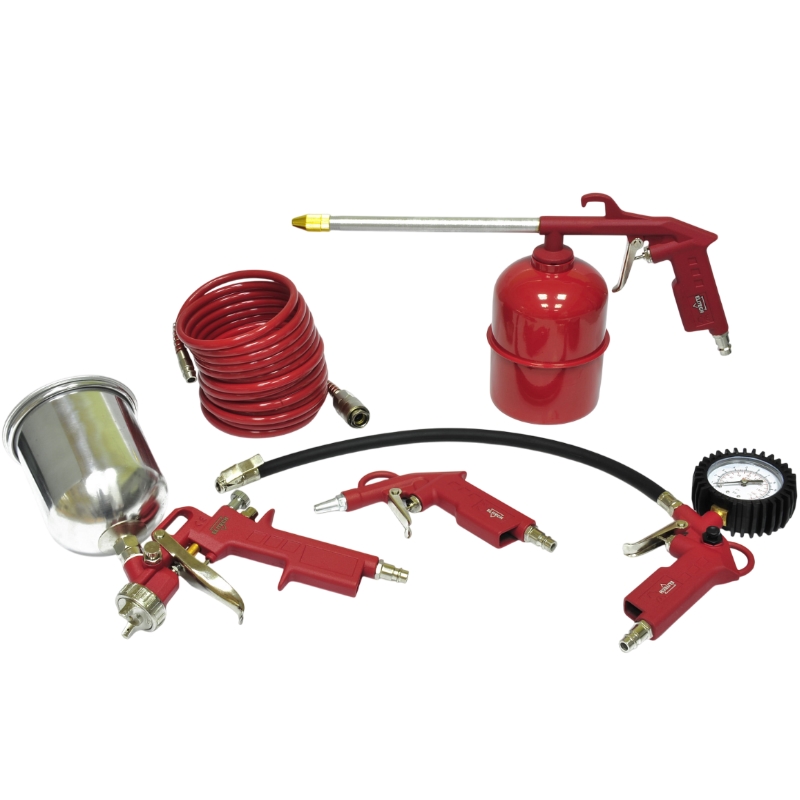 Набор пневмоинструментов Elitech 0704011900 186316пистолеты продмовилнакшинкраскопульт метверхбак5шт 3070₽