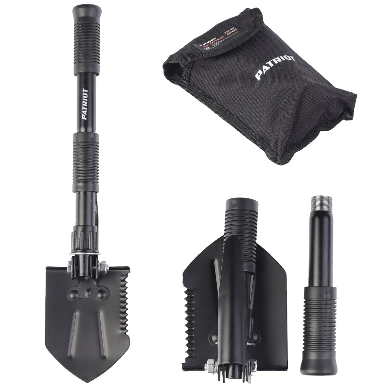 Лопата туристическая Patriot STM 425 777000713 многофункциональная, складная, чехол, 425 мм, 540 г.